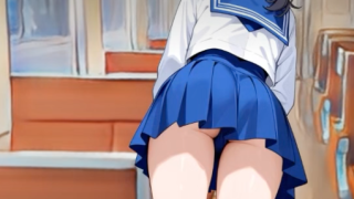 絶対最強のアングルすぎて、、、綺麗な生足をみてるだけで興奮しちゃった。これは最高なjkですわ